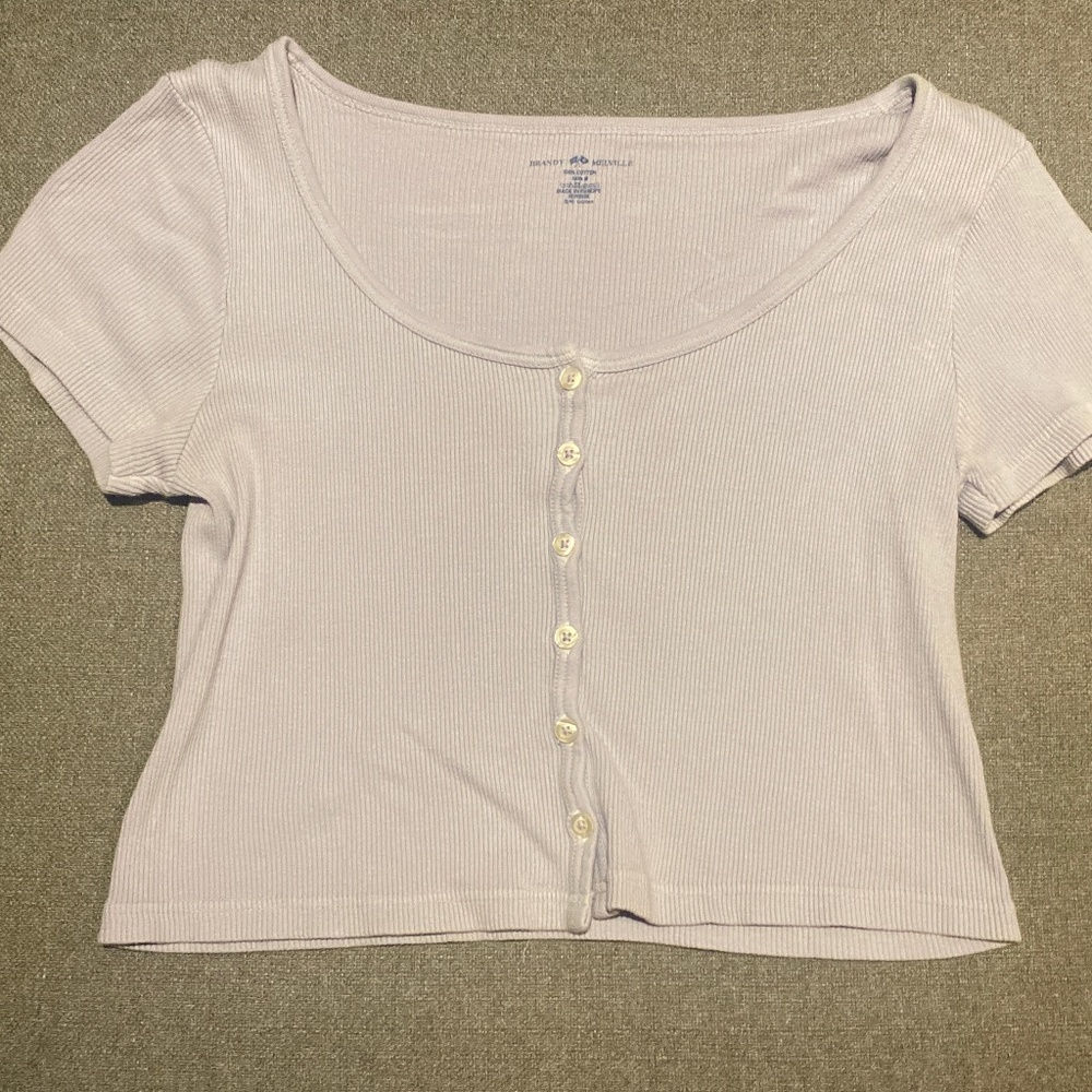 Brandy Melville Lavender shirt (Cropped)